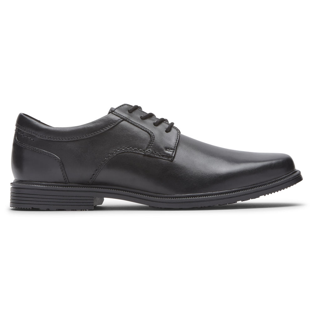 Rockport Singapore Mens Oxfords - Robinsyn Waterproof Plain Toe Black - PT1760845